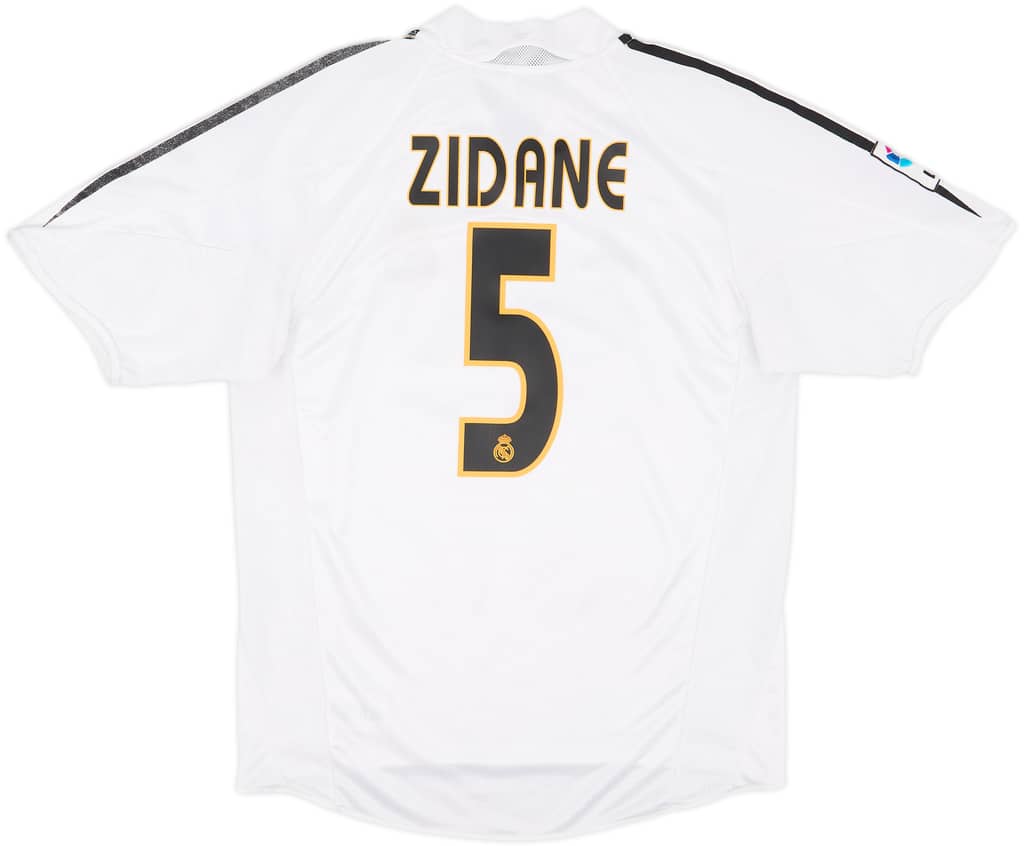 2004-05 Real Madrid Home Shirt Zidane #5 - 7/10 - (M)