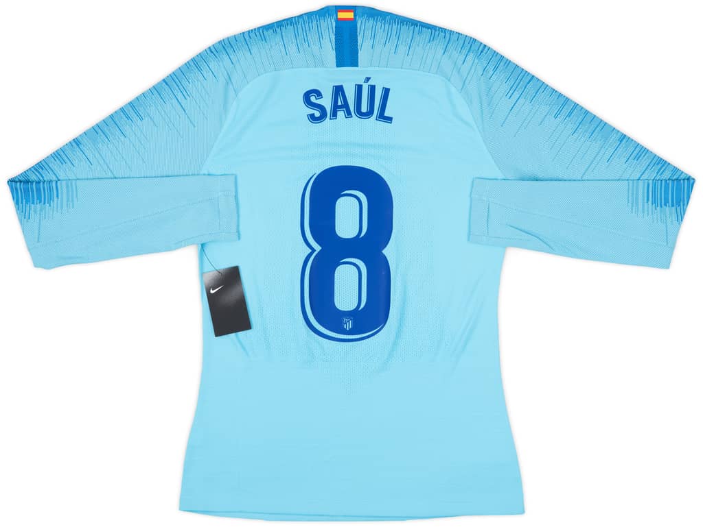 2018-19 Atletico Madrid Player Issue Away L/S Shirt Saul #8 (M)