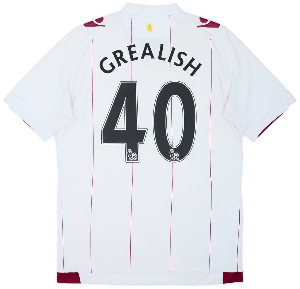 2014-15 Aston Villa Away Shirt Grealish #40 - 6/10 - (M)