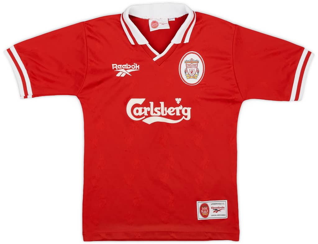 1996-98 Liverpool Home Shirt - 8/10 - (M.Boys)