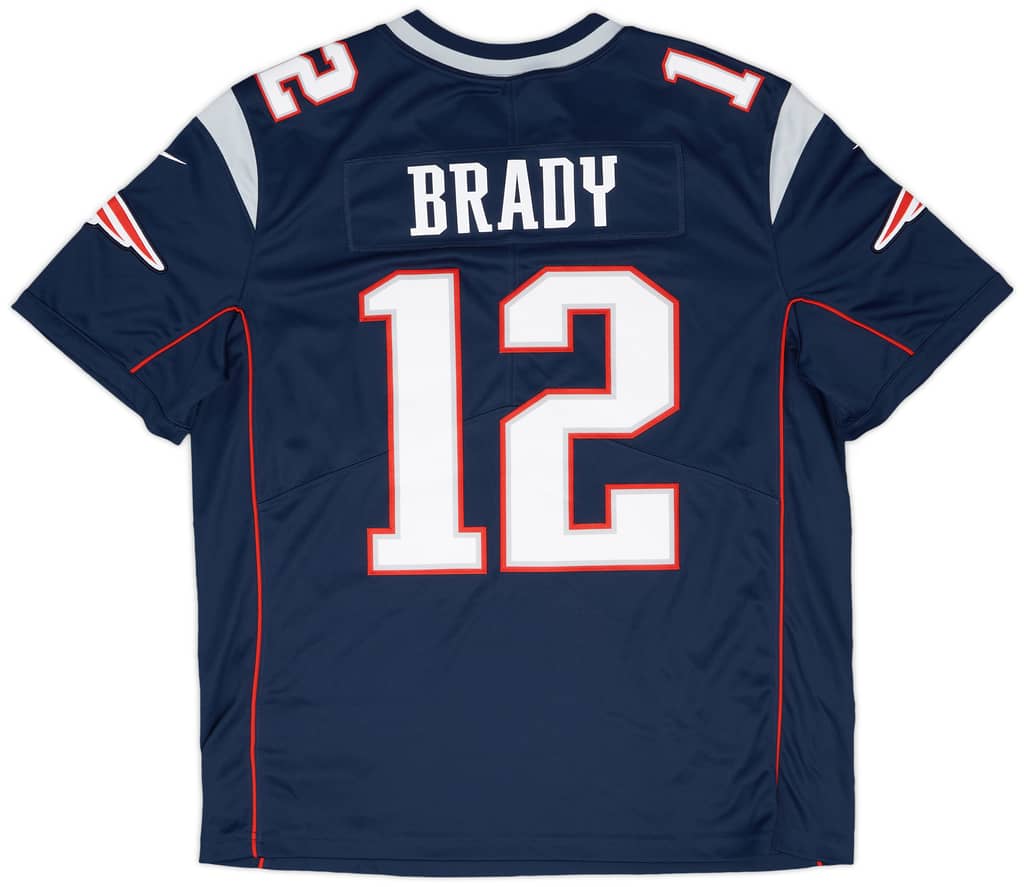 2017-19 New England Patriots Brady #12 Nike Limited Home Jersey - 8/10 - (XL)