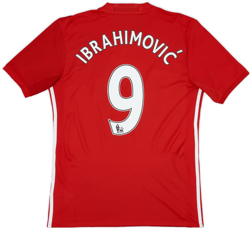 2016-17 Manchester United Home Shirt Ibrahimovic #9 - 8/10 - (S)
