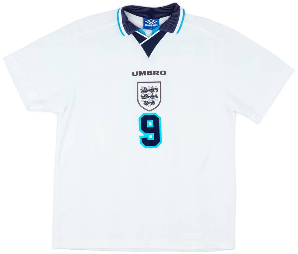 1995-97 England Home Shirt Shearer #9 - 8/10 - (XL)