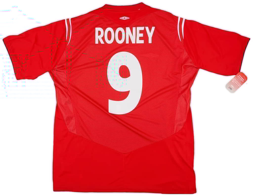 2004-06 England Away Shirt Rooney #9 (XL)