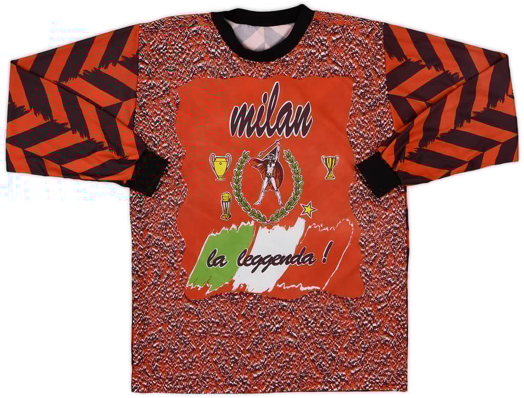 1993-94 AC Milan Graphic L/S Shirt - 8/10 - (M)