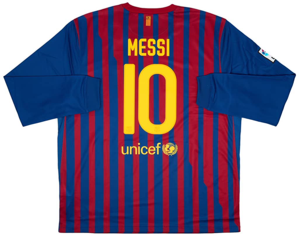 2011-12 Barcelona Home L/S Shirt Messi #10 (XXL)