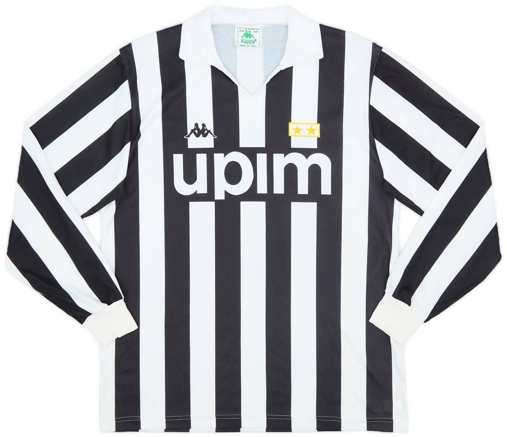 1989-90 Juventus Basic Home L/S Shirt - 8/10 - (XL)