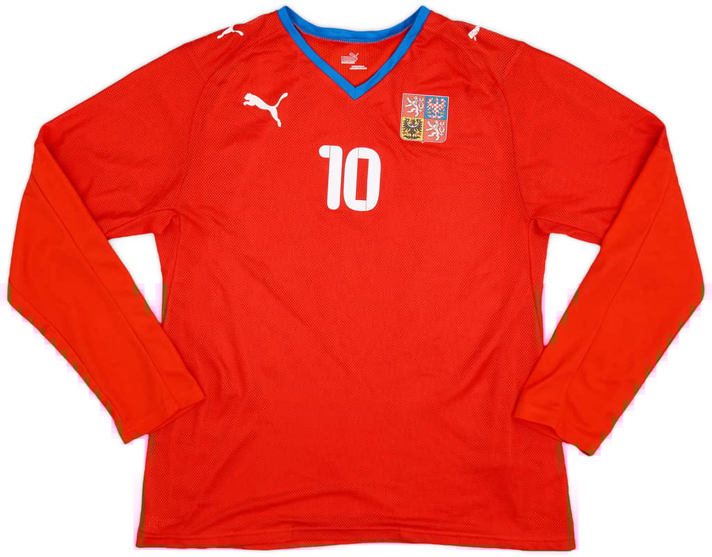 2008-09 Czech Republic Home L/S Shirt #10 - 6/10 - (M)