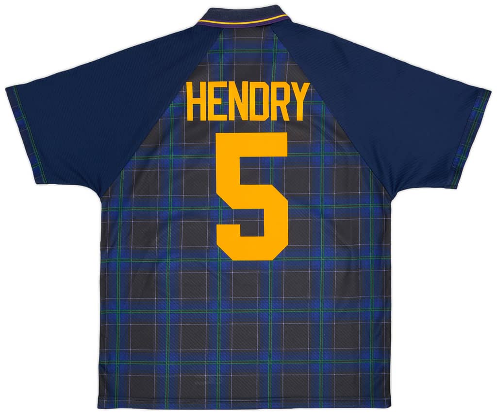 1994-96 Scotland Home Shirt Hendry #5 - 9/10 - (XL)