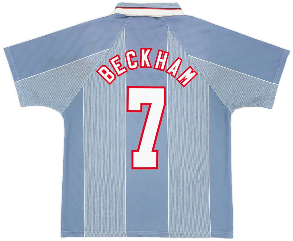 1996-97 England Away Shirt Beckham #7 - 5/10 - (L)