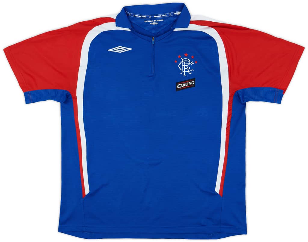 2006-07 Rangers Umbro 1/4 Zip Training Polo - 9/10 - (XL)