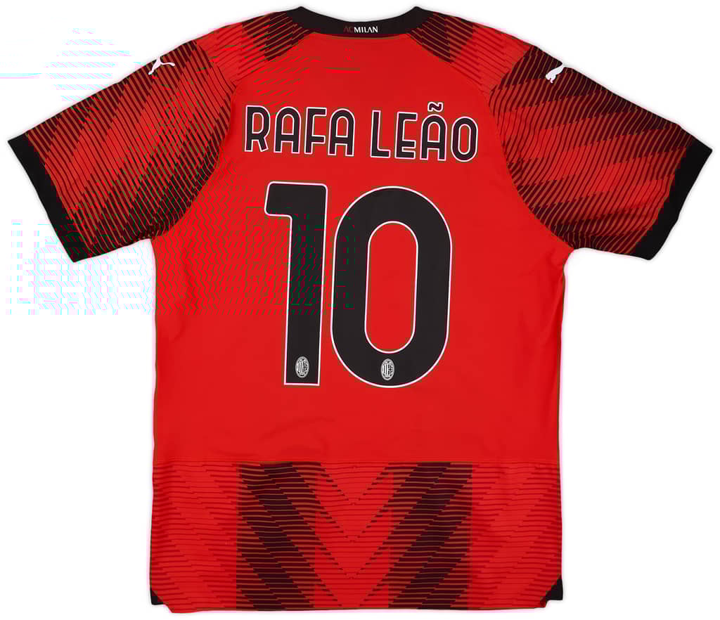 2023-24 AC Milan Authentic Home Shirt Rafa Leao #10 (L)