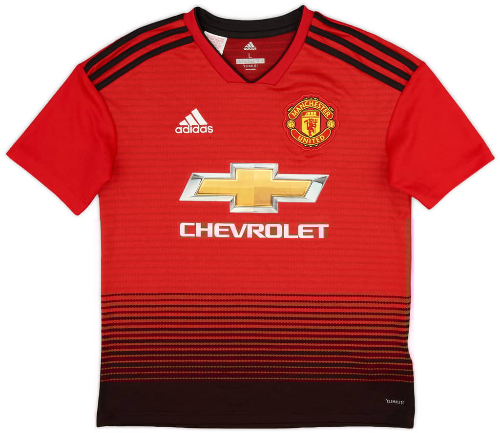 2018-19 Manchester United Home Shirt - 5/10 - (L.Boys)