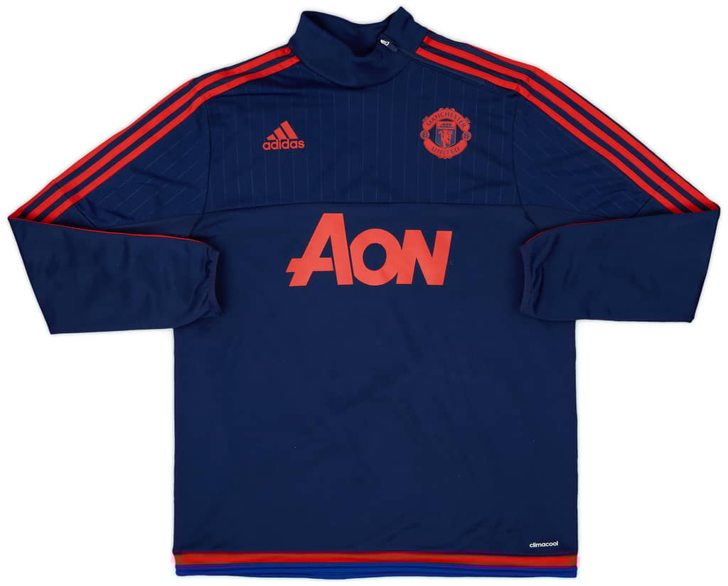 2015-16 Manchester United adidas 1/4 Zip Training Top - 8/10 - (L)