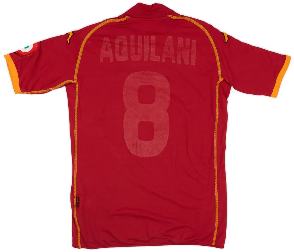2008-09 Roma Home Shirt Aquilani #8 - 3/10 - (XS)