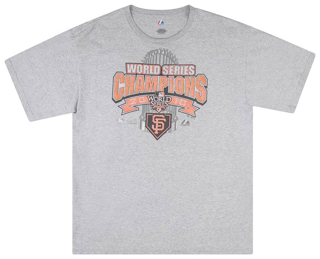 2010 San Francisco Giants World Series Champions Majestic Tee XL