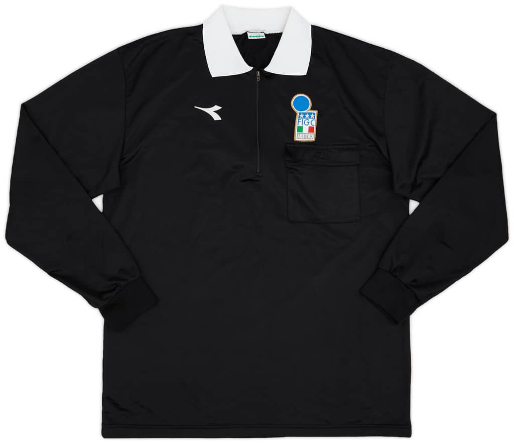 1990s Italy FIGC Diadora Referee L/S Shirt - 8/10 - (XXL)