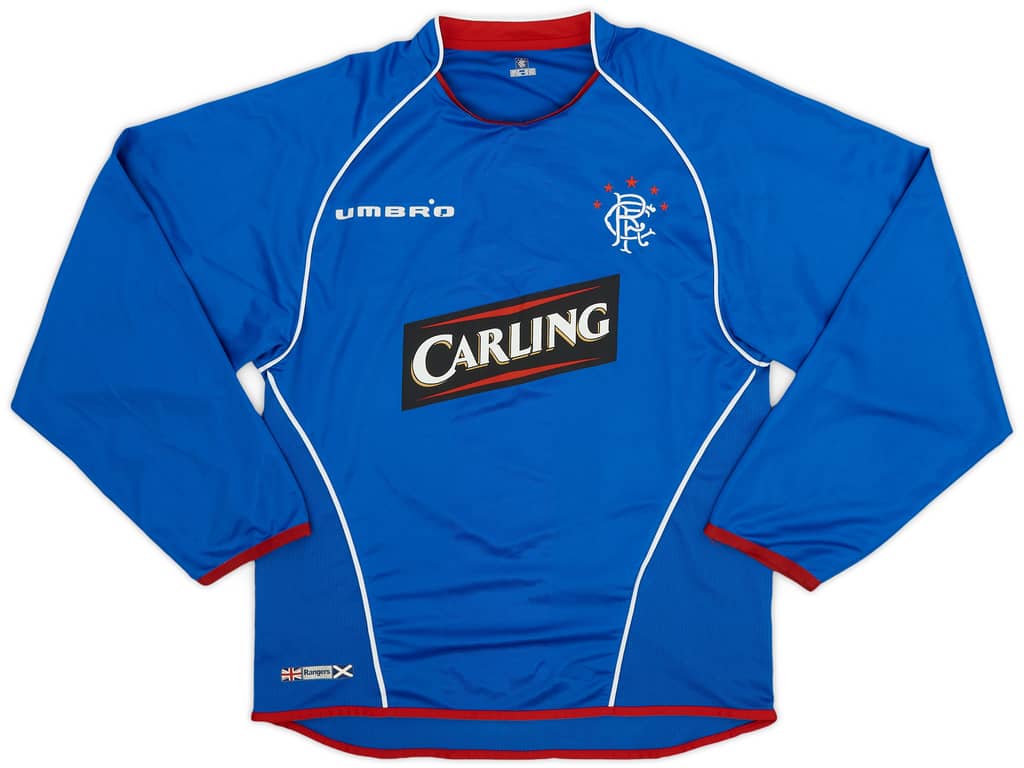 2005-06 Rangers Home L/S Shirt - 7/10 - (M)