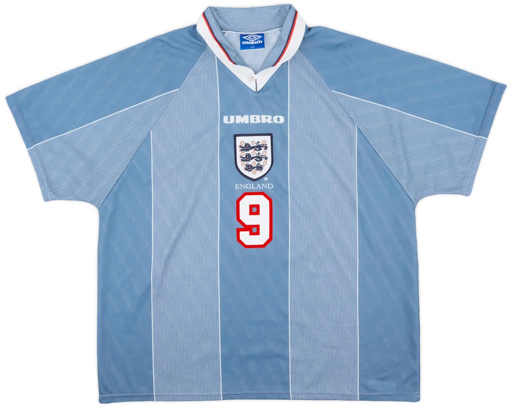 1996-97 England Away Shirt Shearer #9 - 9/10 - (XXL)