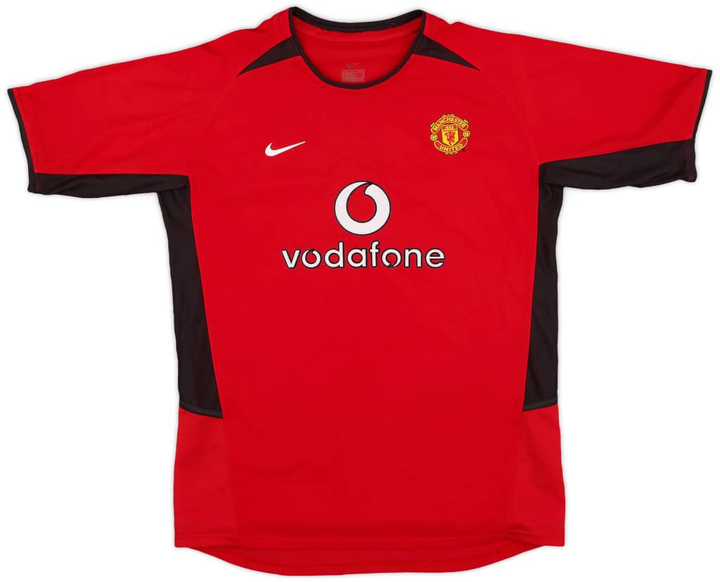 2002-04 Manchester United Home Shirt - 9/10 - (XL.Boys)