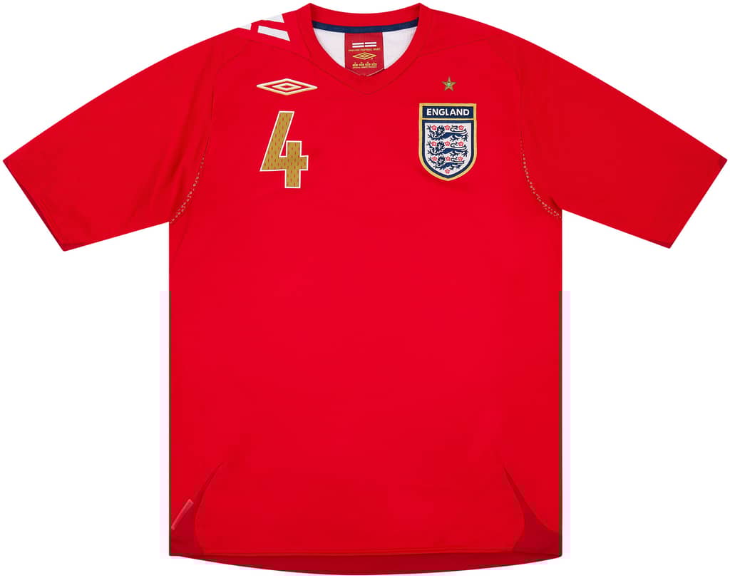 2006-08 England Away Shirt Gerrard #4
