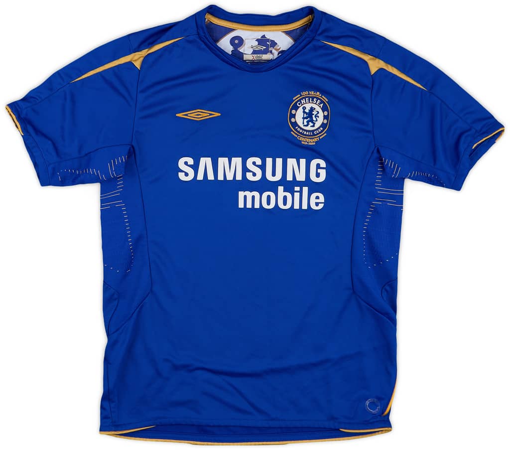 2005-06 Chelsea Centenary Home Shirt - 8/10 - (L.Boys)