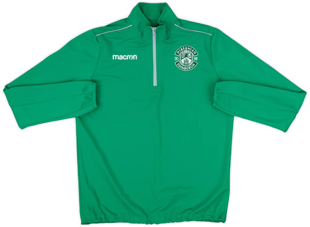 2017-18 Hibernian Macron 1/4 Zip Drill Top - 6/10 - (S)