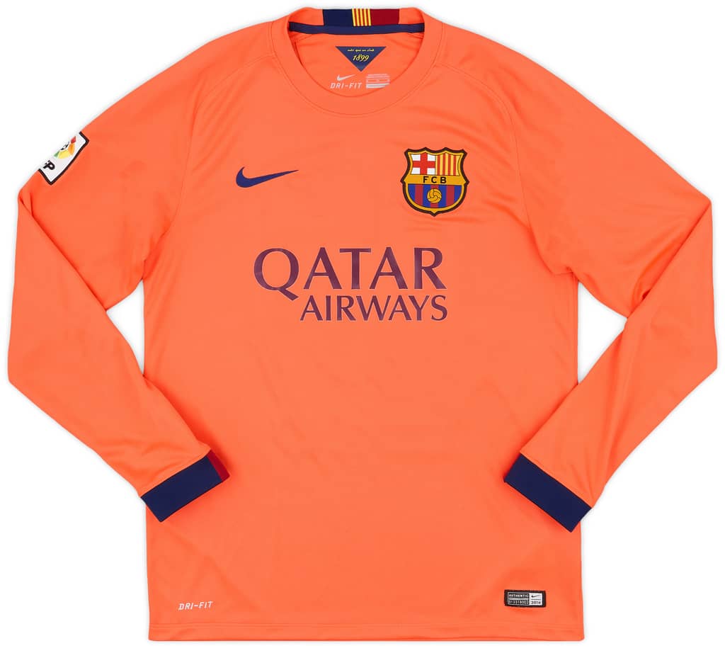 2014-15 Barcelona Away L/S Shirt Messi #10 - 8/10 - (M)