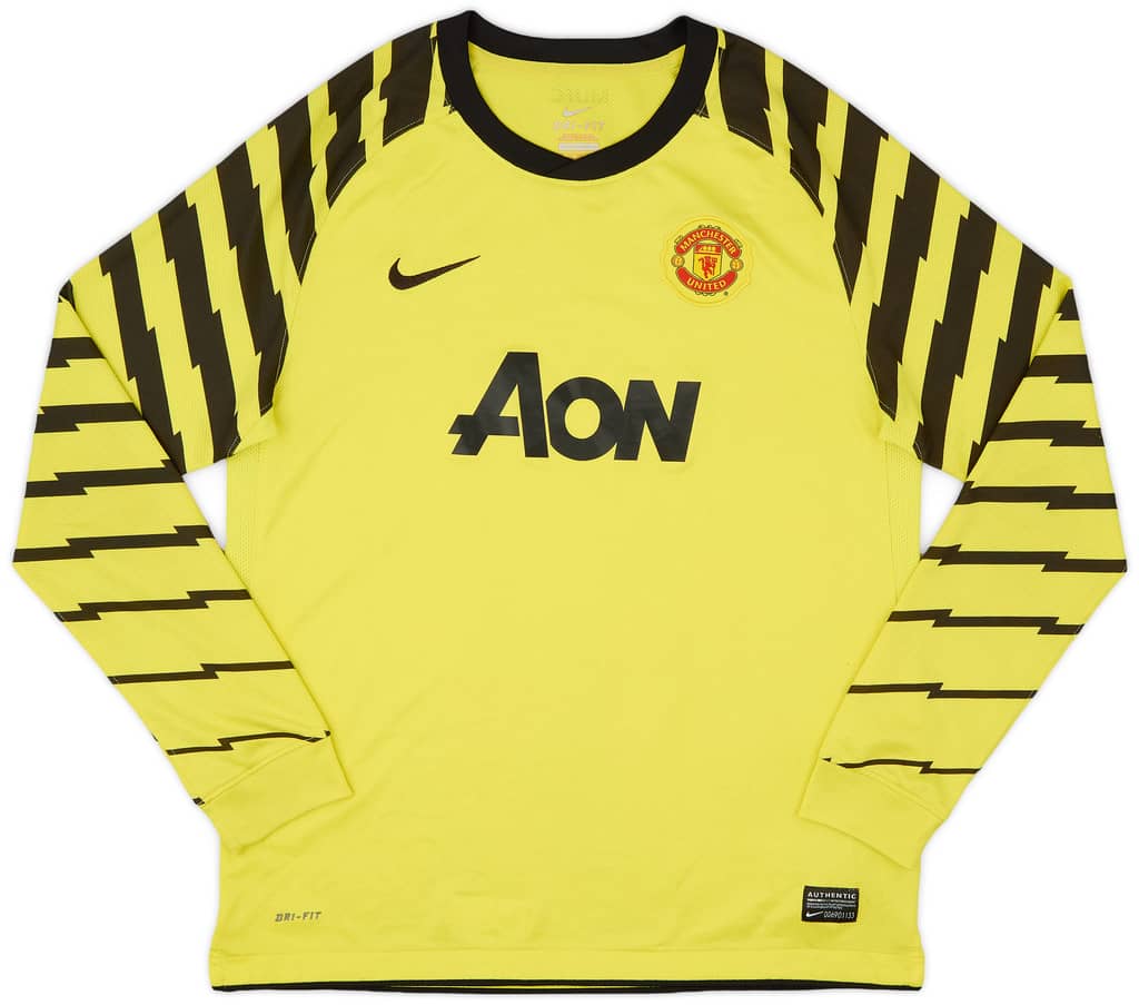2010-11 Manchester United Yellow GK Shirt - 8/10 - (XL.Boys)