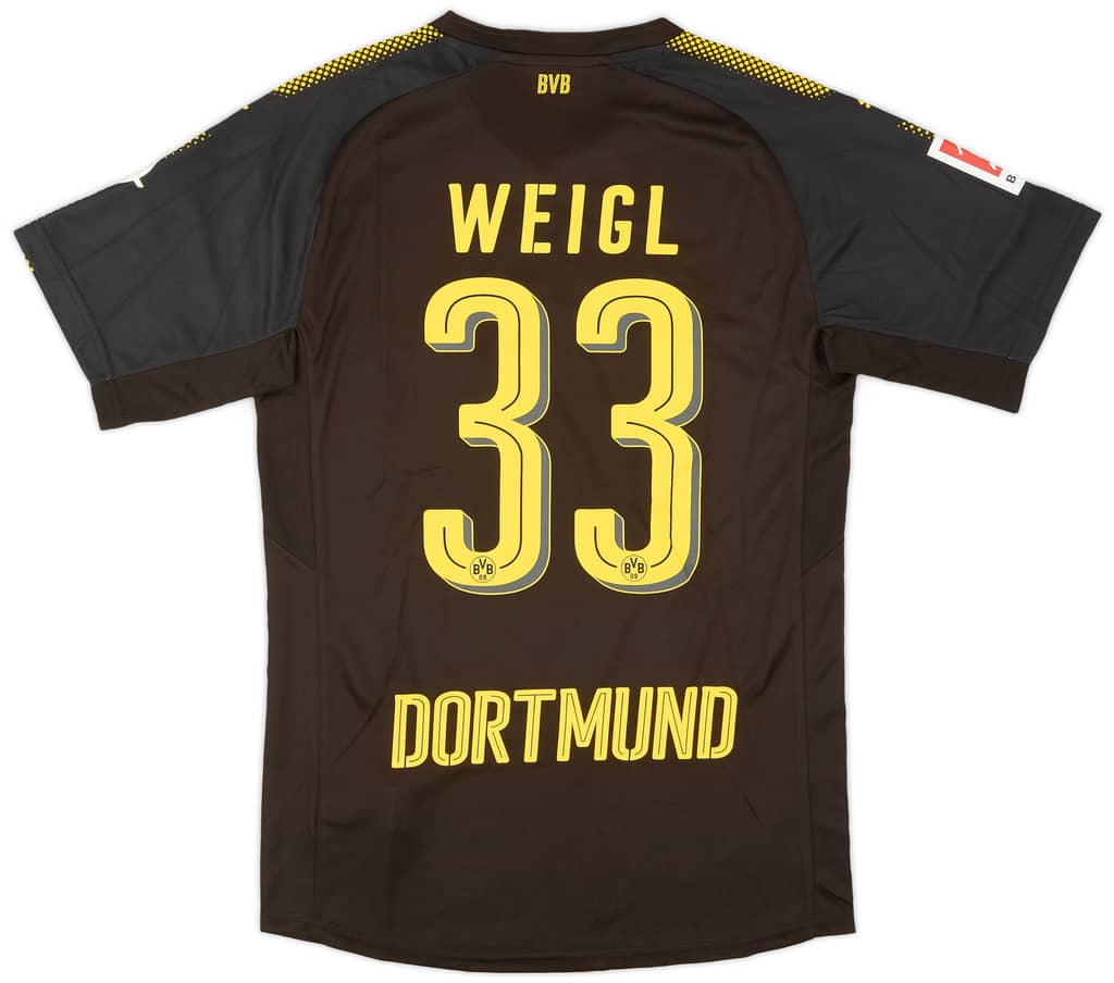 2017-18 Borussia Dortmund Away Authentic Shirt Weigl #33 - 10/10 - (M)
