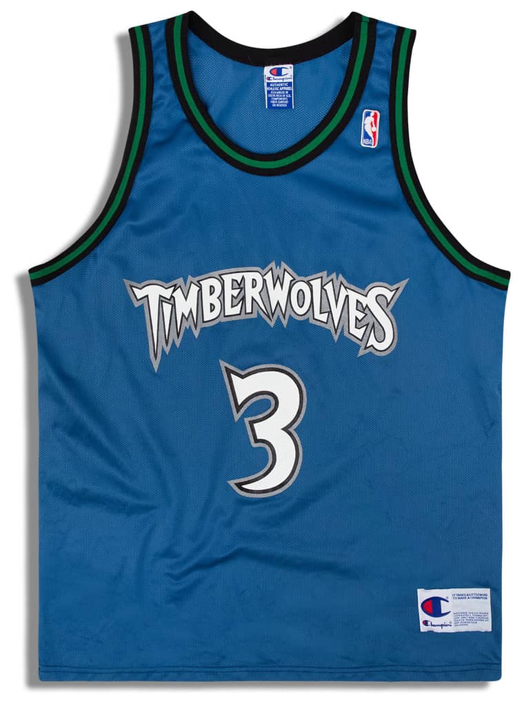 1996-99 Minnesota Timberwolves Marbury #3 Champion Jersey (Away) XL