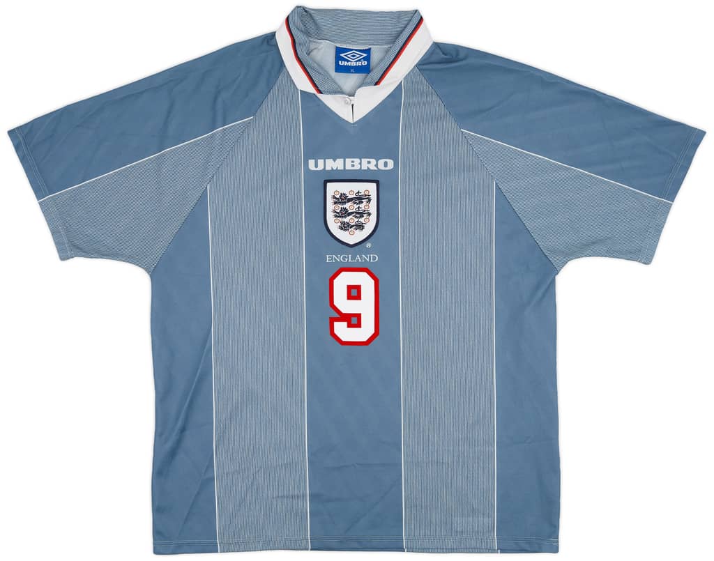 1996-97 England Away Shirt Shearer #9 - 9/10 - (XL)