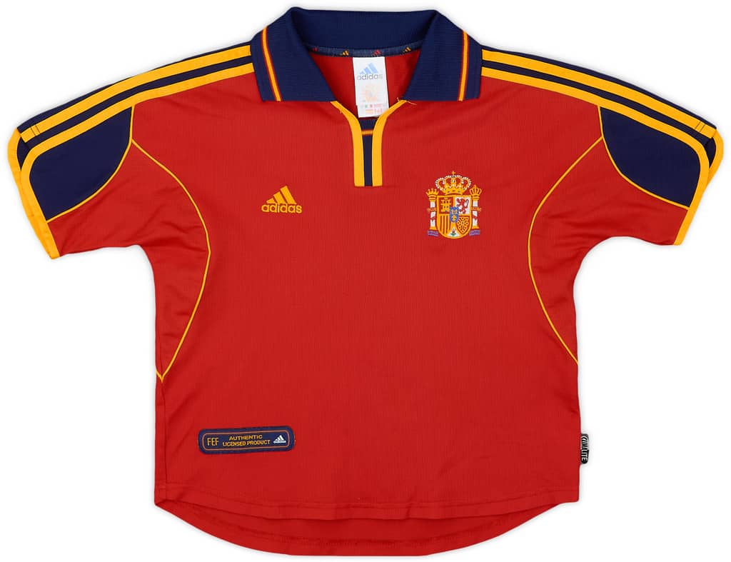 1999-02 Spain Home Shirt - 8/10 - (M.Boys)