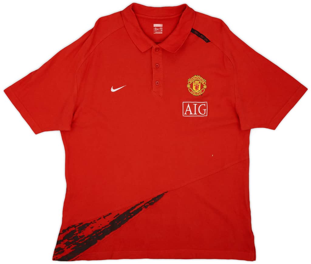 2007-08 Manchester United Nike Polo Shirt - 8/10 - (XXL)