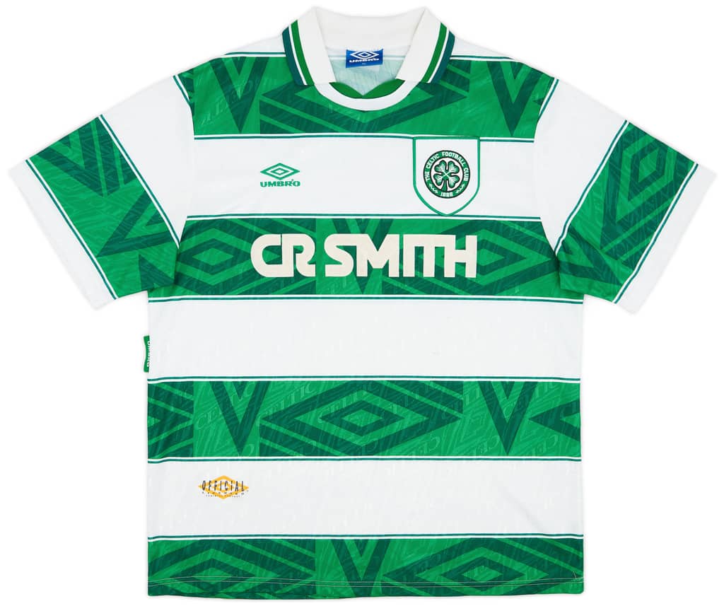 1993-95 Celtic Home Shirt - 8/10 - (XL)