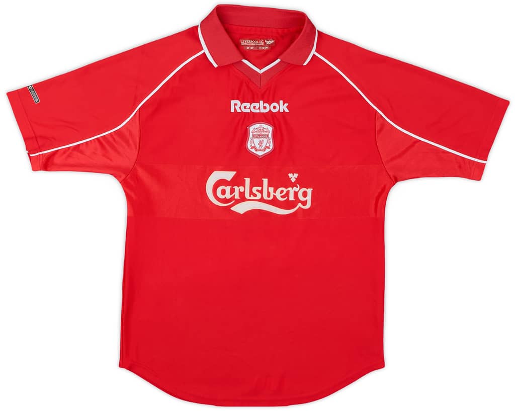 2000-02 Liverpool Home Shirt Heskey #8 - 7/10 - (M.Boys)