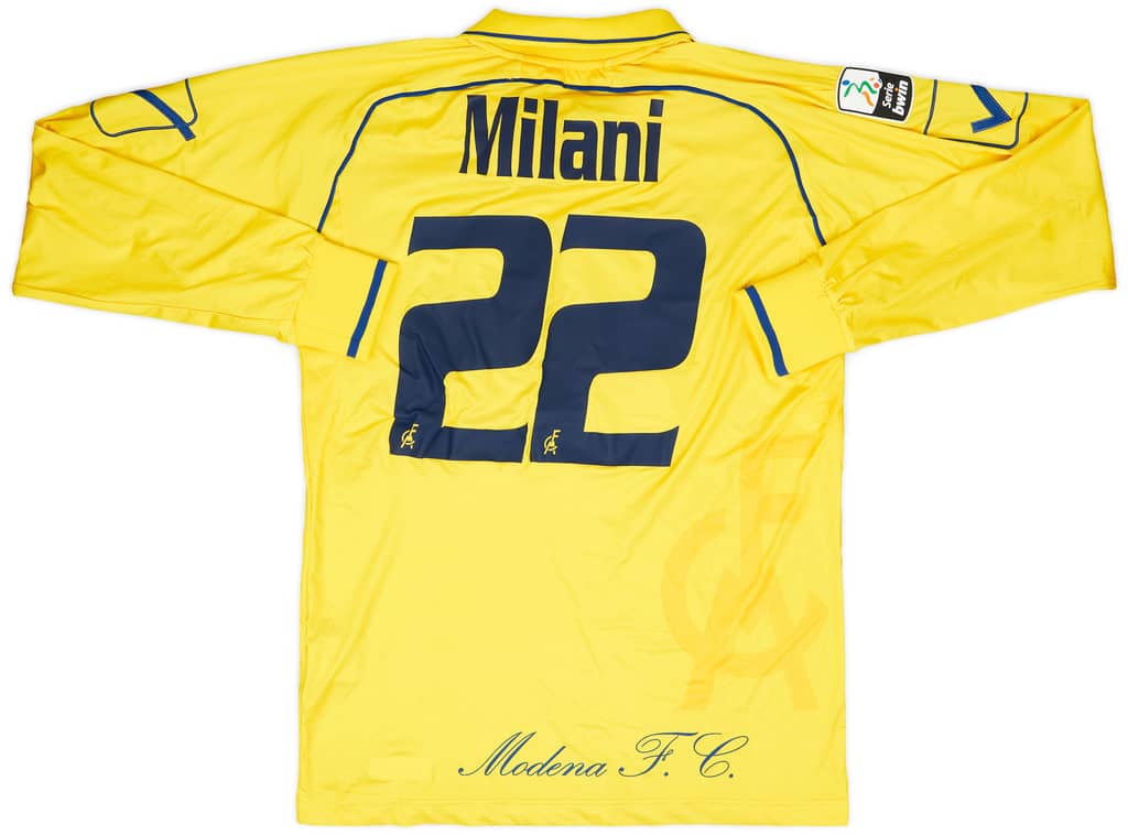 2010-11 Modena Match Worn Home Shirt Milani #22