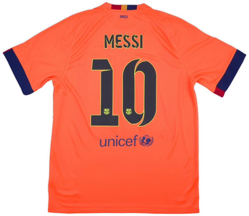 2014-15 Barcelona Away Shirt Messi #10