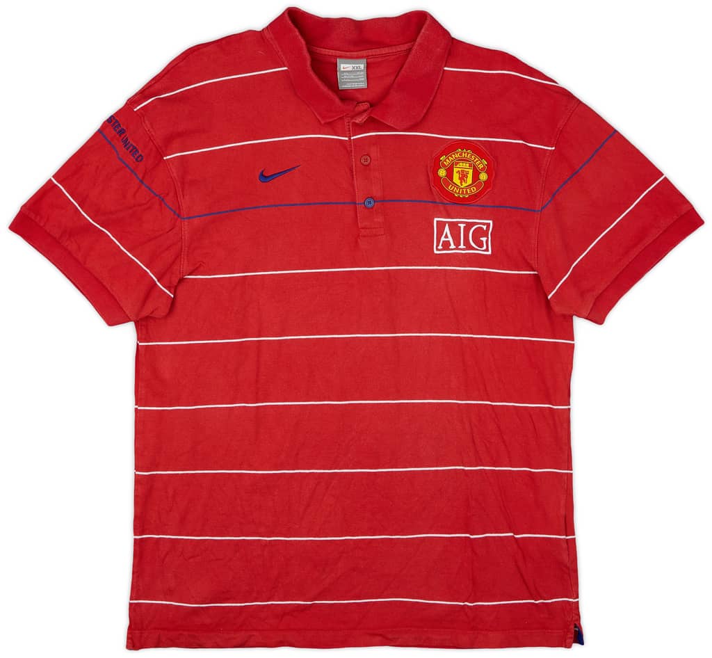 2008-09 Manchester United Nike Polo Shirt - 8/10 - (XXL)