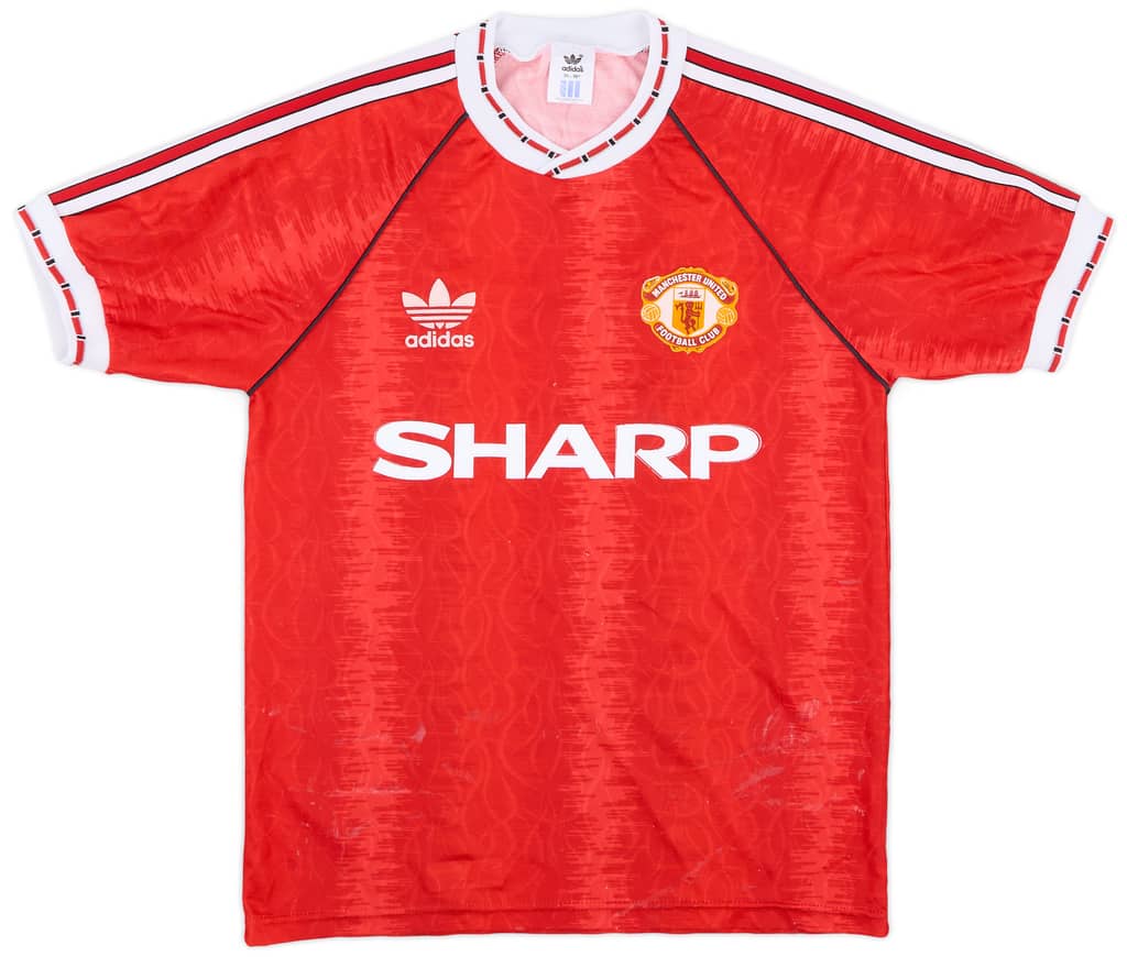 1990-92 Manchester United Home Shirt - 6/10 - (S)