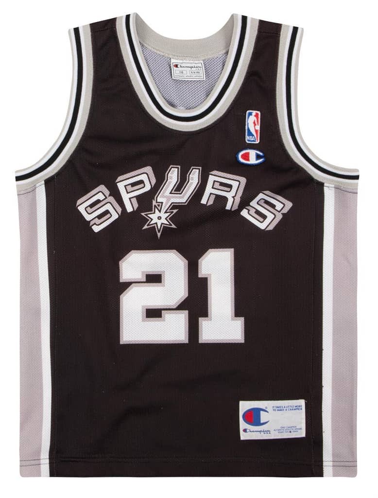 1997-01 San Antonio Spurs Duncan #21 Champion Jersey (Away) Y