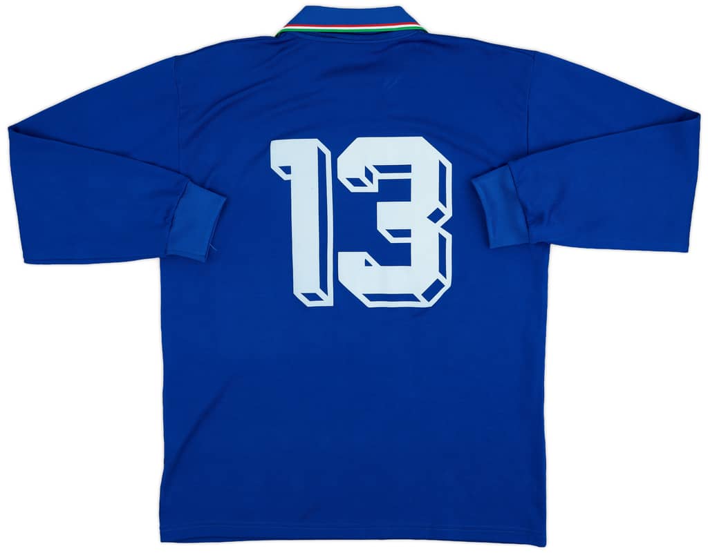 1986-91 Italy Home L/S Shirt #13 - 9/10 - (L)