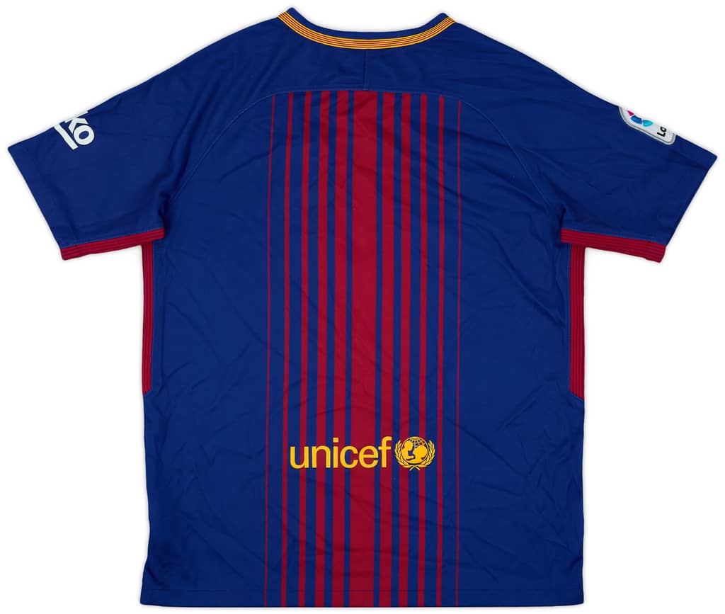 2017-18 Barcelona Home Shirt - 8/10 - (XL.Boys)