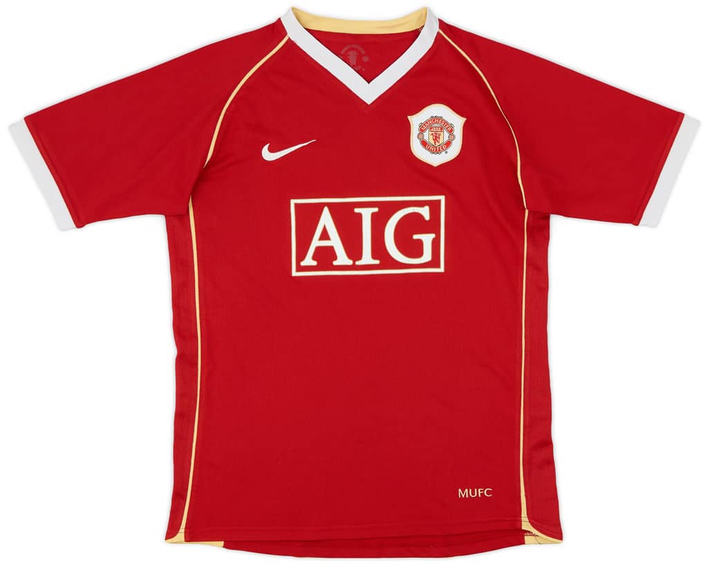 2006-07 Manchester United Home Shirt - 6/10 - (L.Boys)