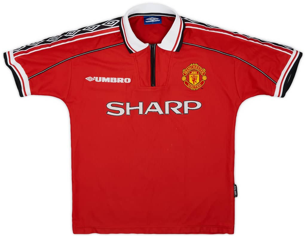 1998-00 Manchester United Home Shirt - 8/10 - (XL.Boys)