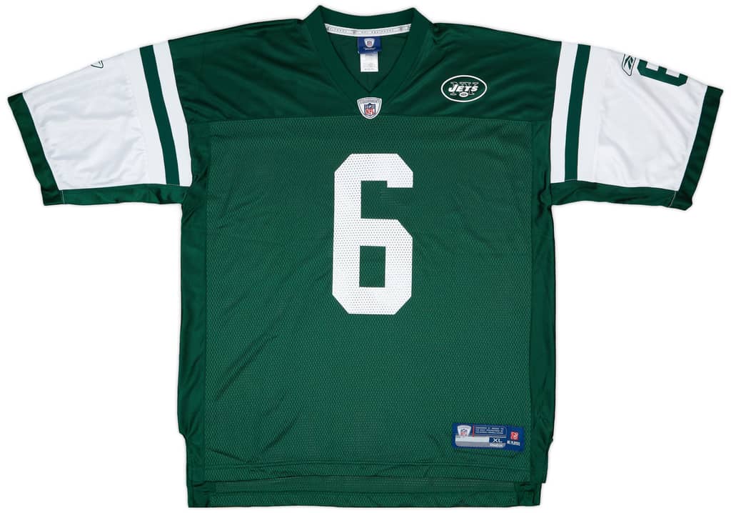 2009-11 New York Jets Sanchez #6 Reebok On Field Home Jersey - 8/10 - (XL)