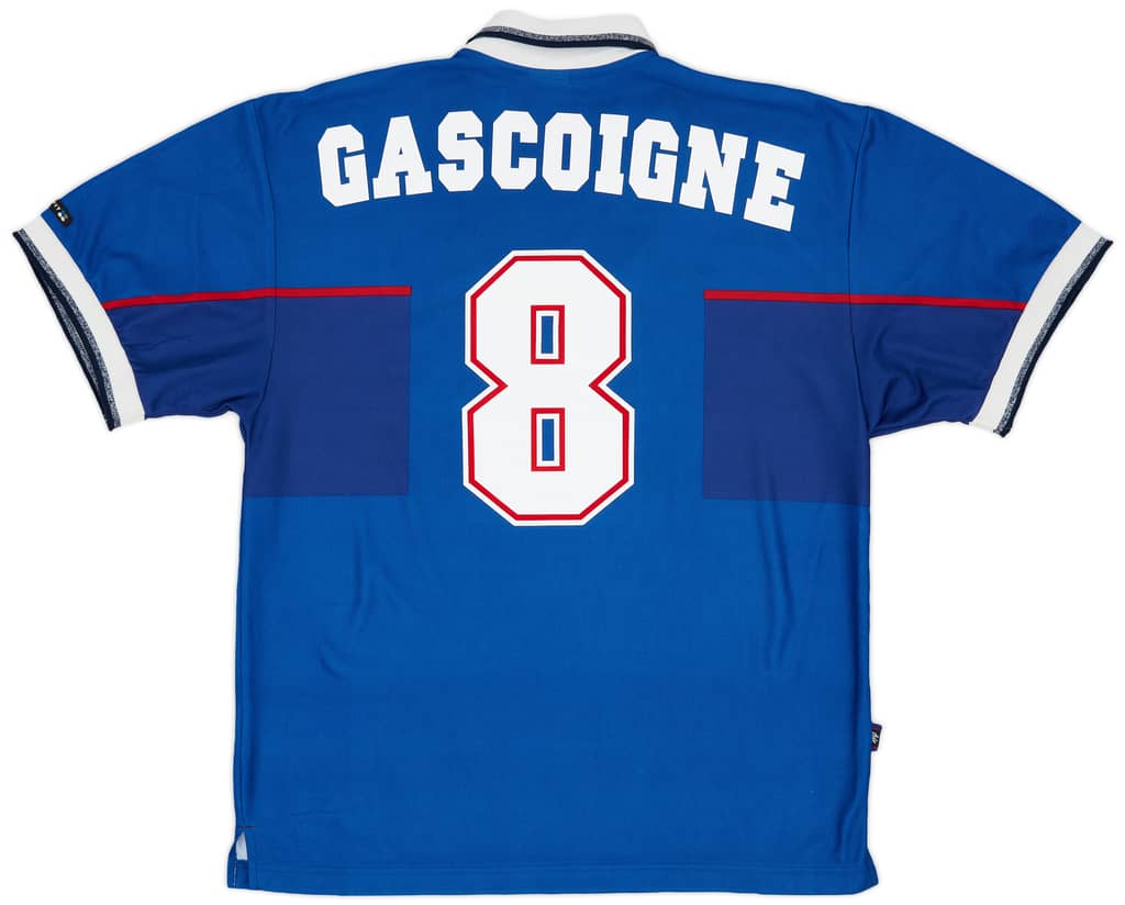 1997-99 Rangers Home Shirt Gascoigne #8 - 8/10 - (L)