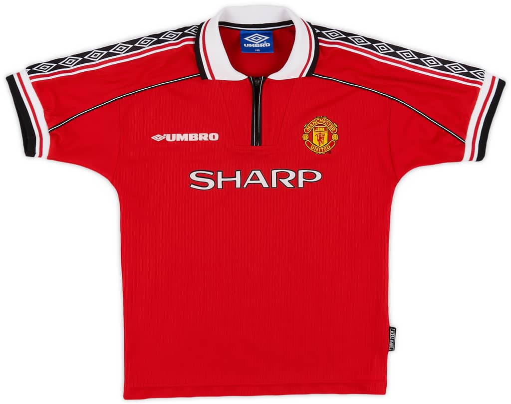 1998-00 Manchester United Home Shirt - 8/10 - (M.Boys)