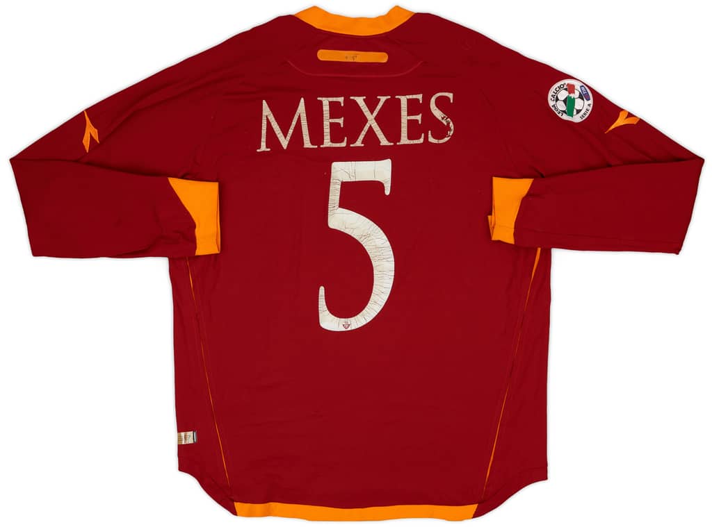 2006-07 Roma Match Issue Home L/S Shirt Mexes #5