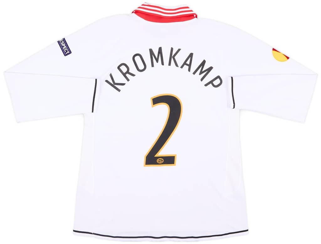 2007-08 PSV Match Issue UEFA Cup Away L/S Shirt Kromkamp #2